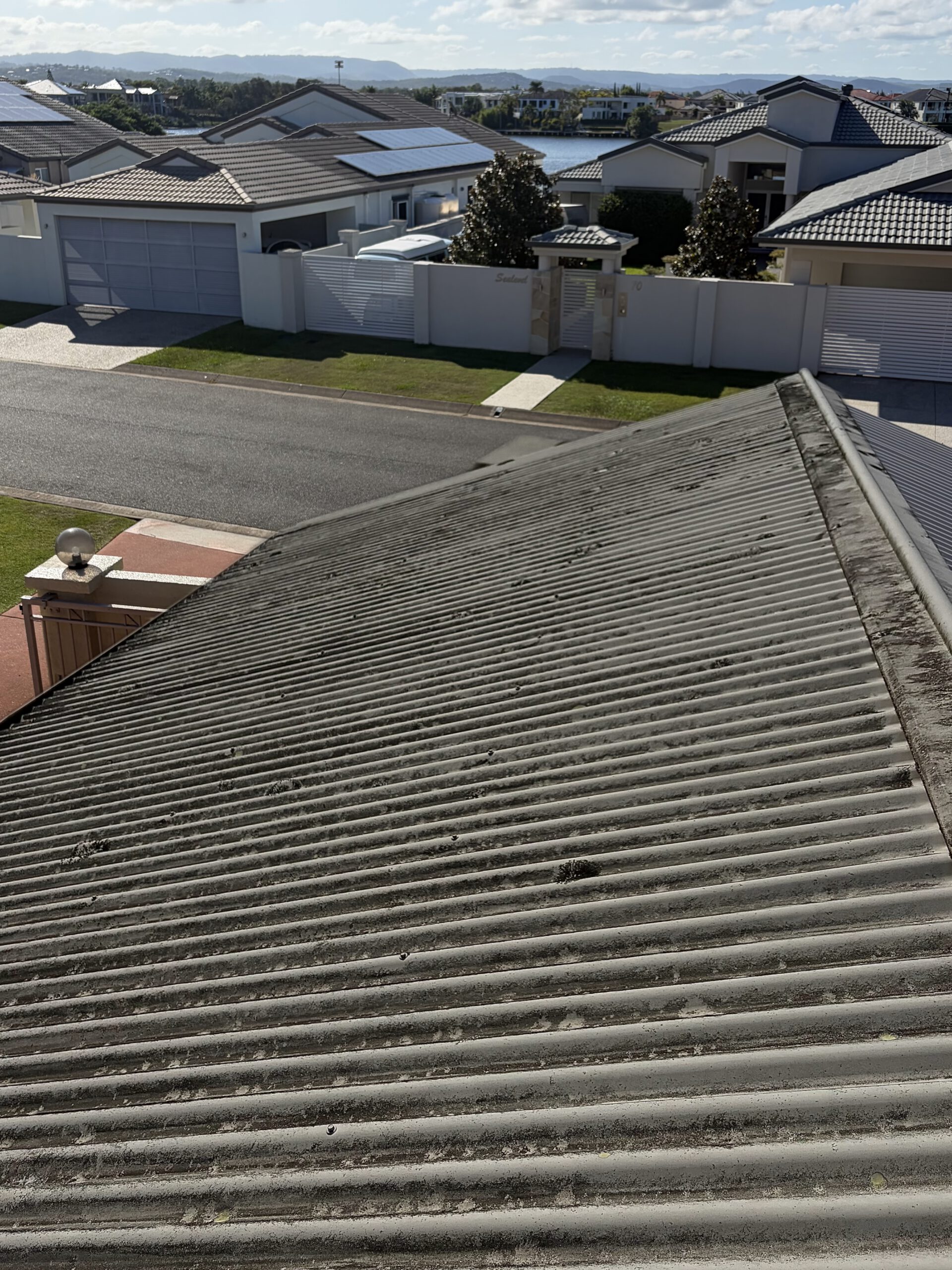 Before roof cleaning